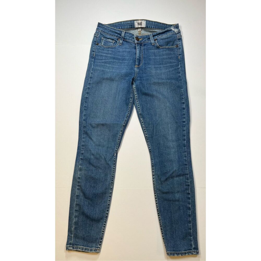 PAIGE Verdugo Ankle Jeans Mira Wash Women’s Size 30 Mid Rise Skinny Stretch - Picture 3 of 12